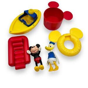 Vintage mickey mouse tub club play set - very hard to find - Disney 70s 60s